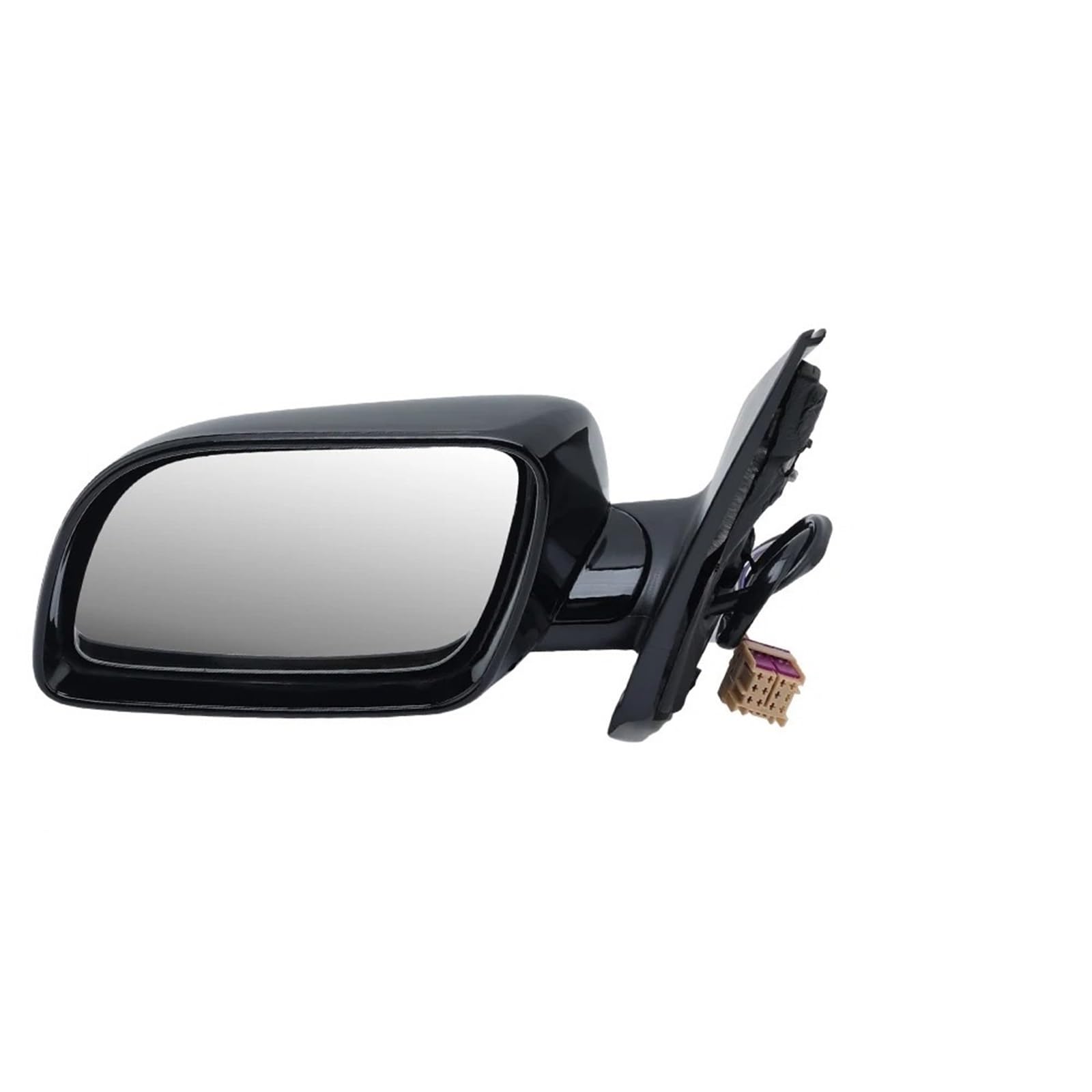 Kompletter Rückspiegel Für Vw Für Polo MK4 2002-2005 Glänzend Schwarz Beheizte Tür Rückspiegel Auto Zubehör 5 Drähte Seite Rückspiegel Montage Komplette Außenspiegel Auto(1pc Left) von YUCHUJCGSS