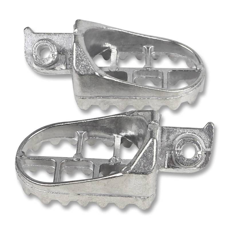 Motorrad Fußrasten Für CRF100F 2004-2013 Für CRF50F 2004-2012 Fußrasten Rest Fußrasten Fußstützen Motorrad Fußstütze(Silver) von YUCHUJCGSS