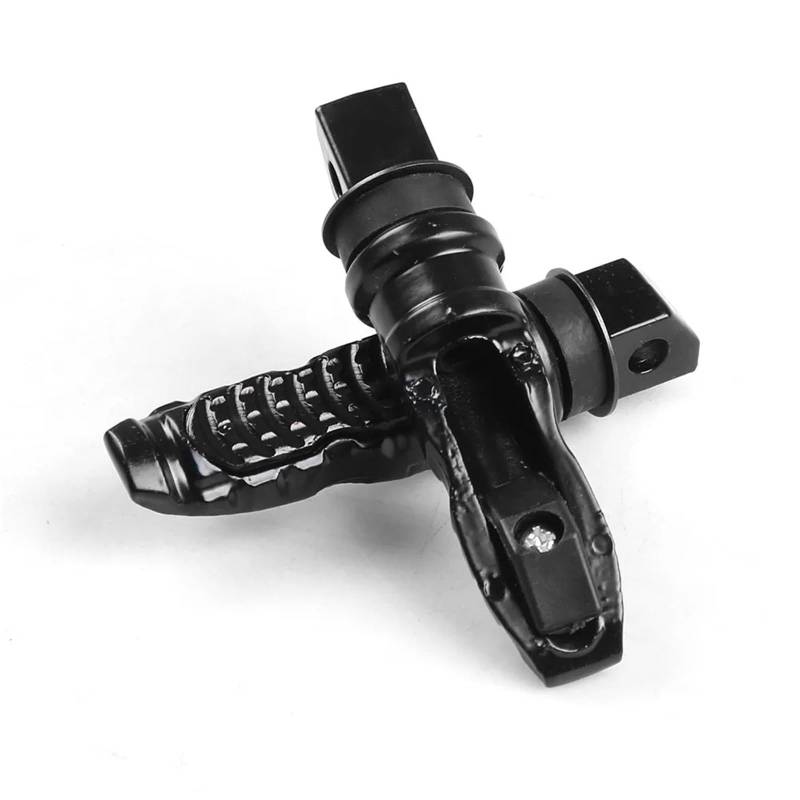 Motorrad Fußrasten Motorrad-Beifahrer-Fußpedal 8 Mm Universell 2 Stück Aluminium Fußstütze Roller Fußrasten Motorradpedal Motorrad Fußstütze(Black) von YUCHUJCGSS
