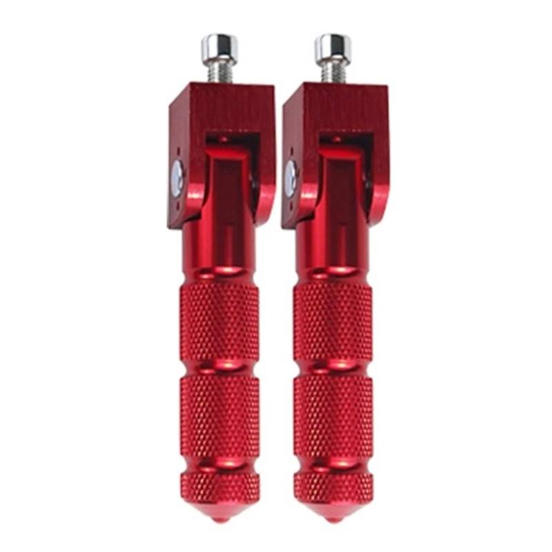 Motorrad Fußrasten Universal 1 Paar Fußstütze Motorrad Fußstützen Anti-Rutsch Fußstütze Roller Fußrasten Motorrad Fußstütze(Red) von YUCHUJCGSS