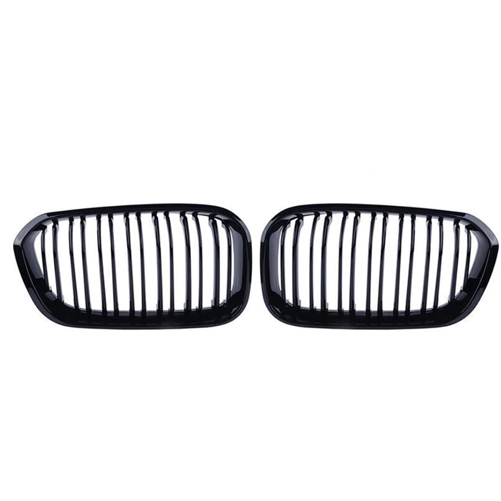 Nierengitter Grill Für 1er F20 F21 2015-2019 Frontstoßstange Nierengrill Renngrills Ersatz Doppellamellen Schwarzglanzgitter Kühlergrill Vorne(Double-Glossy Black) von YUCHUJCGSS
