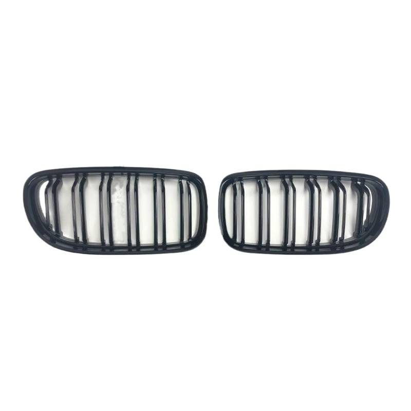 Nierengitter Grill Für 3 E90 E91 2005-2012 320i 325i 330i 335i 2-zeiliger Kühlergrill Vorn Nierengitter Mittelgitter Tuningzubehör Kühlergrill Vorne(09-12 Glossy Black) von YUCHUJCGSS
