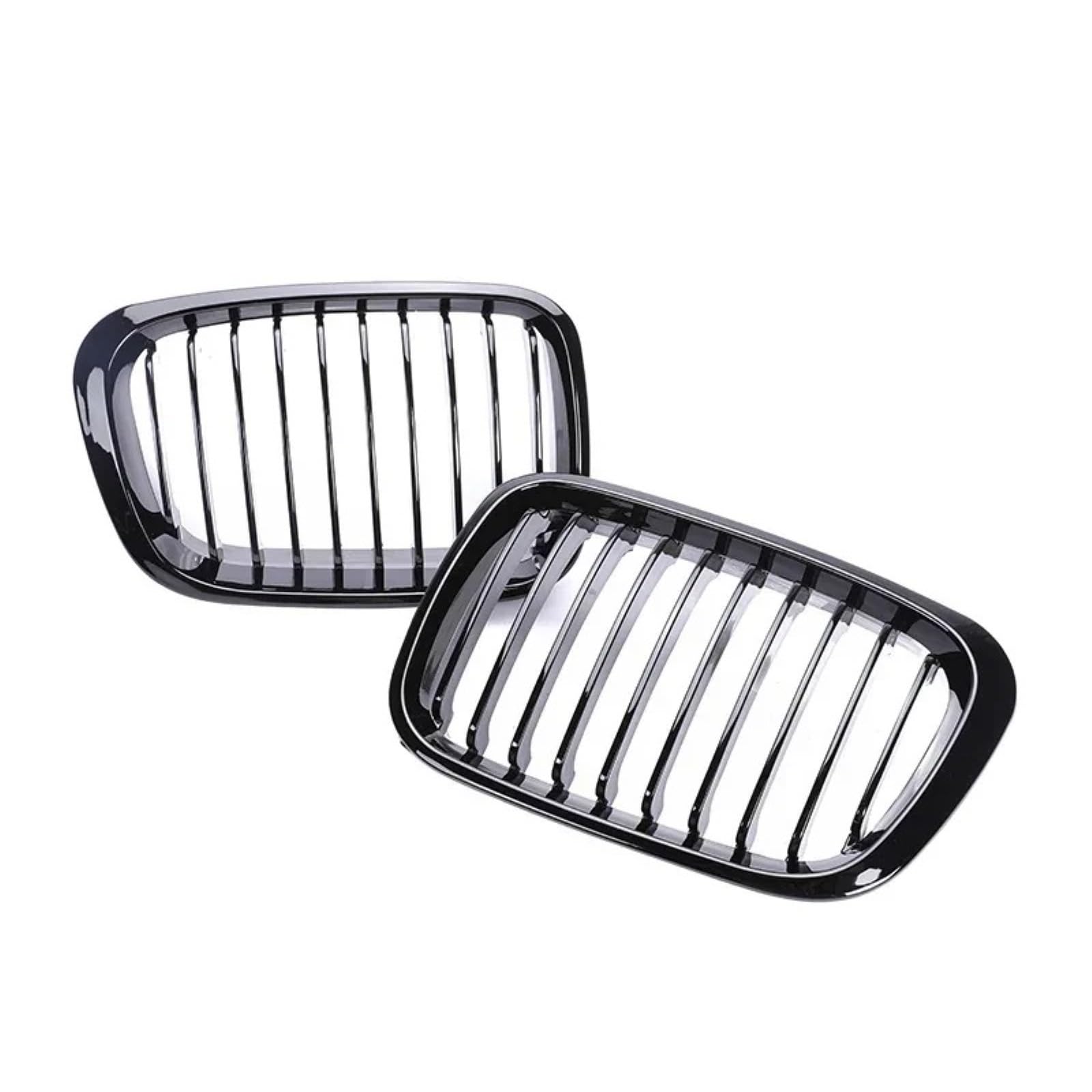 Nierengitter Grill Für 3er E46 1998-2001 Grill Auto Frontstoßstangengrill 2/4 Tür Glanz Schwarz Nierenhaube Renngrills Ersatz Kühlergrill Vorne(4 Door Single Gloss Black) von YUCHUJCGSS
