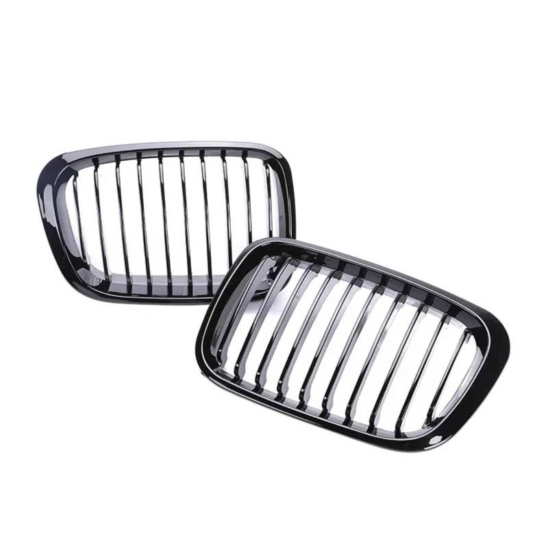 Nierengitter Grill Für 3er E46 1998-2001 Grill Auto Frontstoßstangengrill 2/4 Tür Glanz Schwarz Nierenhaube Renngrills Ersatz Kühlergrill Vorne(4 Door Single Gloss Black) von YUCHUJCGSS