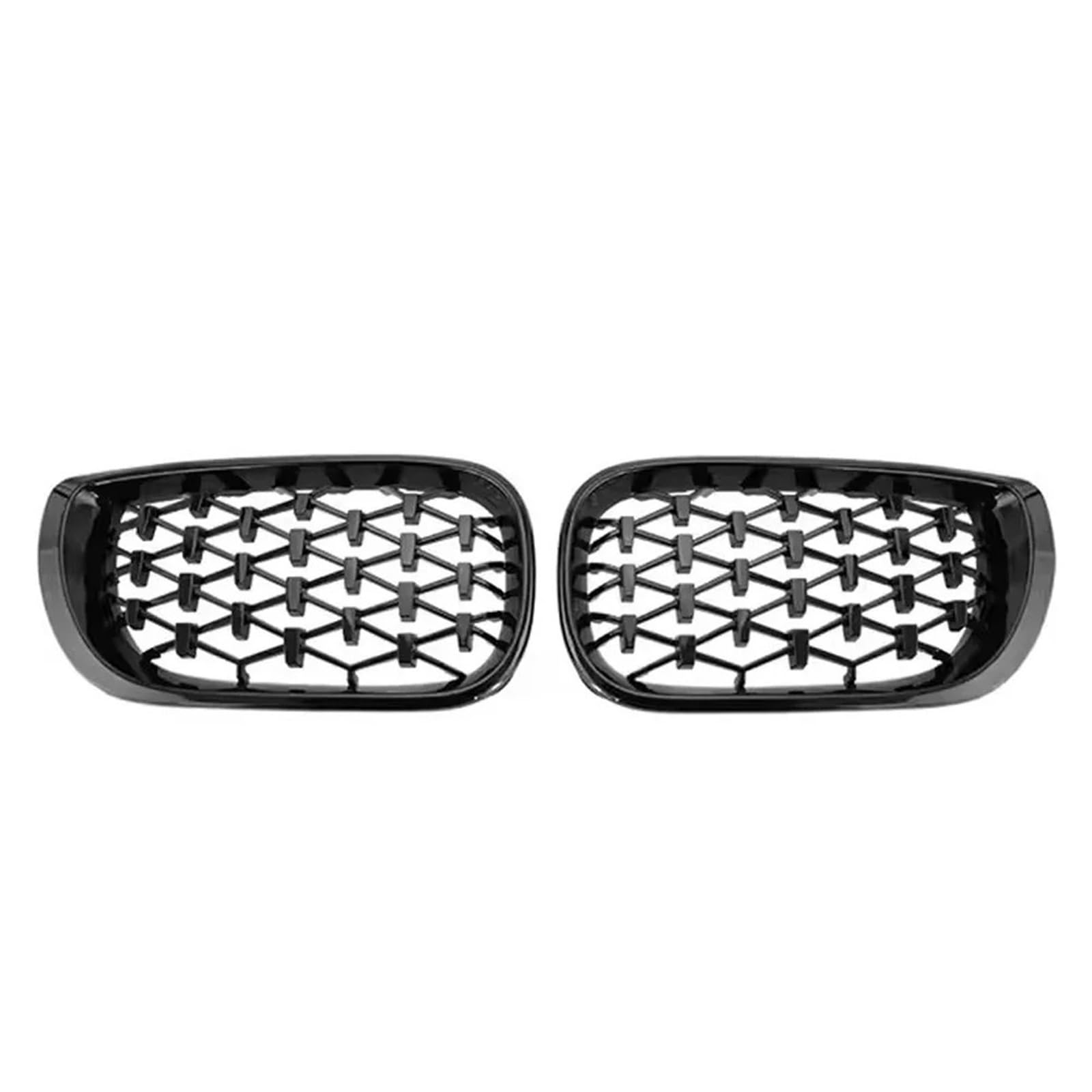 Nierengitter Grill Für 3er E46 325i 4-Türer 2002-2004 Hochglanz-Einzellinien-Stil Front-Nieren-Renngitter Obere Gitter Im Diamant-Stil Kühlergrill Vorne(Diamond-Glossy Black) von YUCHUJCGSS