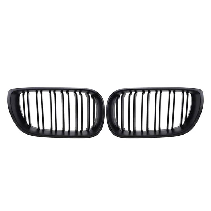 Nierengitter Grill Für 3er E46 325i 4-Türer 2002-2004 Hochglanz-Einzellinien-Stil Front-Nieren-Renngitter Obere Gitter Im Diamant-Stil Kühlergrill Vorne(Double-Matte Black) von YUCHUJCGSS