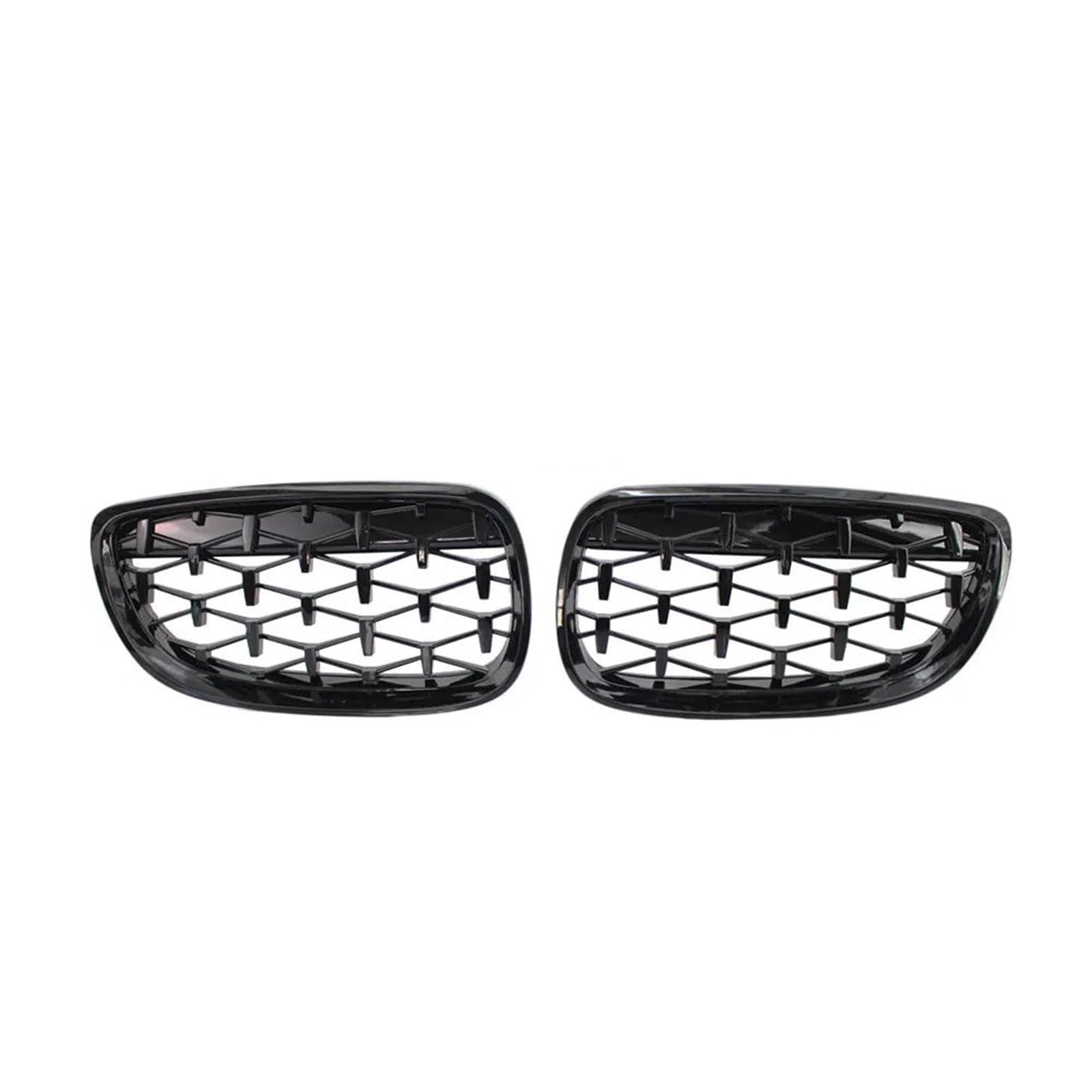 Nierengitter Grill Für 3er E92 E93 Coupé 2006–2010 Fronthaube Nierengrill Diamant Meteor Grill Glanz Schwarz Außenzubehör Kühlergrill Vorne(Black) von YUCHUJCGSS