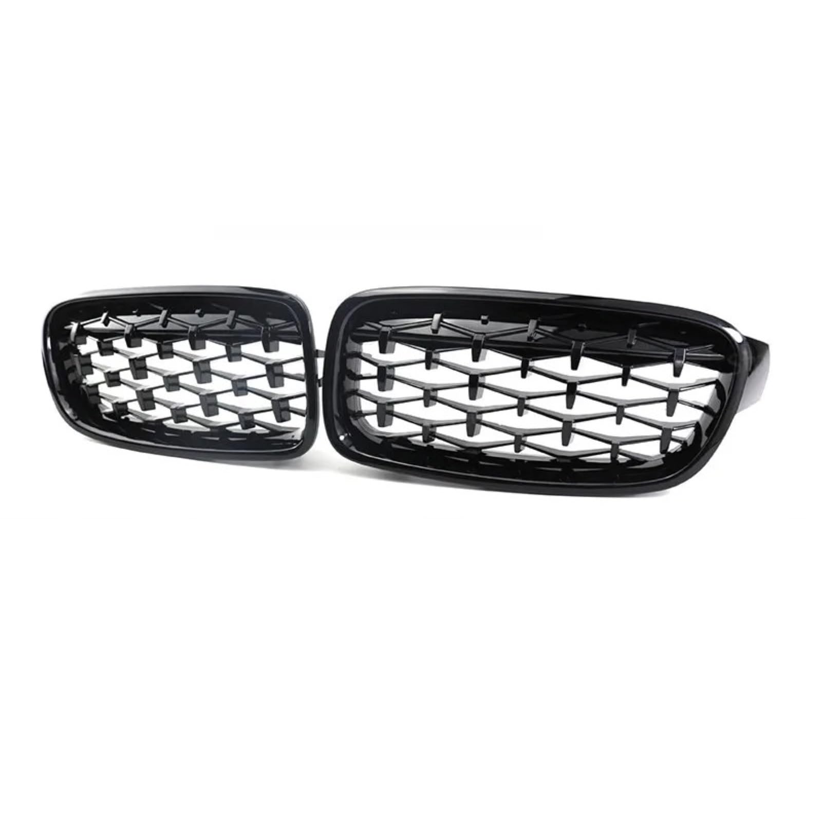 Nierengitter Grill Für 3er F30 F31 F35 2011-2019 Frontstoßstange Nierengrill Doppellamellen Racing Sportgrill Autozubehör Kühlergrill Vorne(All Black) von YUCHUJCGSS