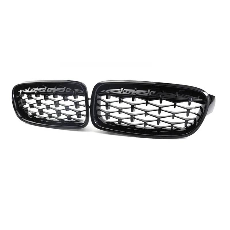 Nierengitter Grill Für 3er F30 F31 F35 2011-2019 Frontstoßstange Nierengrill Doppellamellen Racing Sportgrill Autozubehör Kühlergrill Vorne(All Black) von YUCHUJCGSS