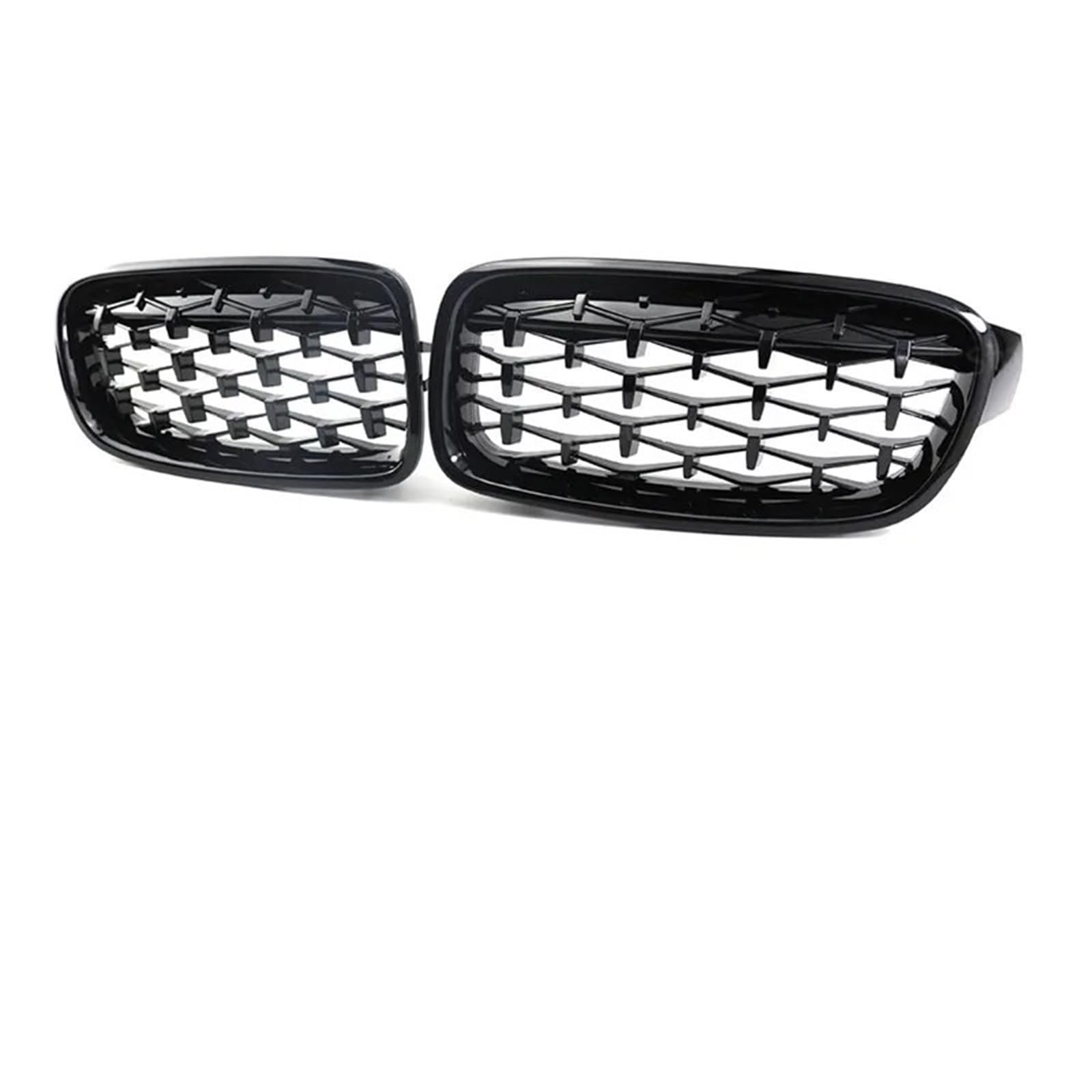 Nierengitter Grill Für 3er F30 F31 F35 2011-2019 Frontstoßstange Nierengrill Doppellamellen Racing Sportgrill Autozubehör Kühlergrill Vorne(All Black) von YUCHUJCGSS