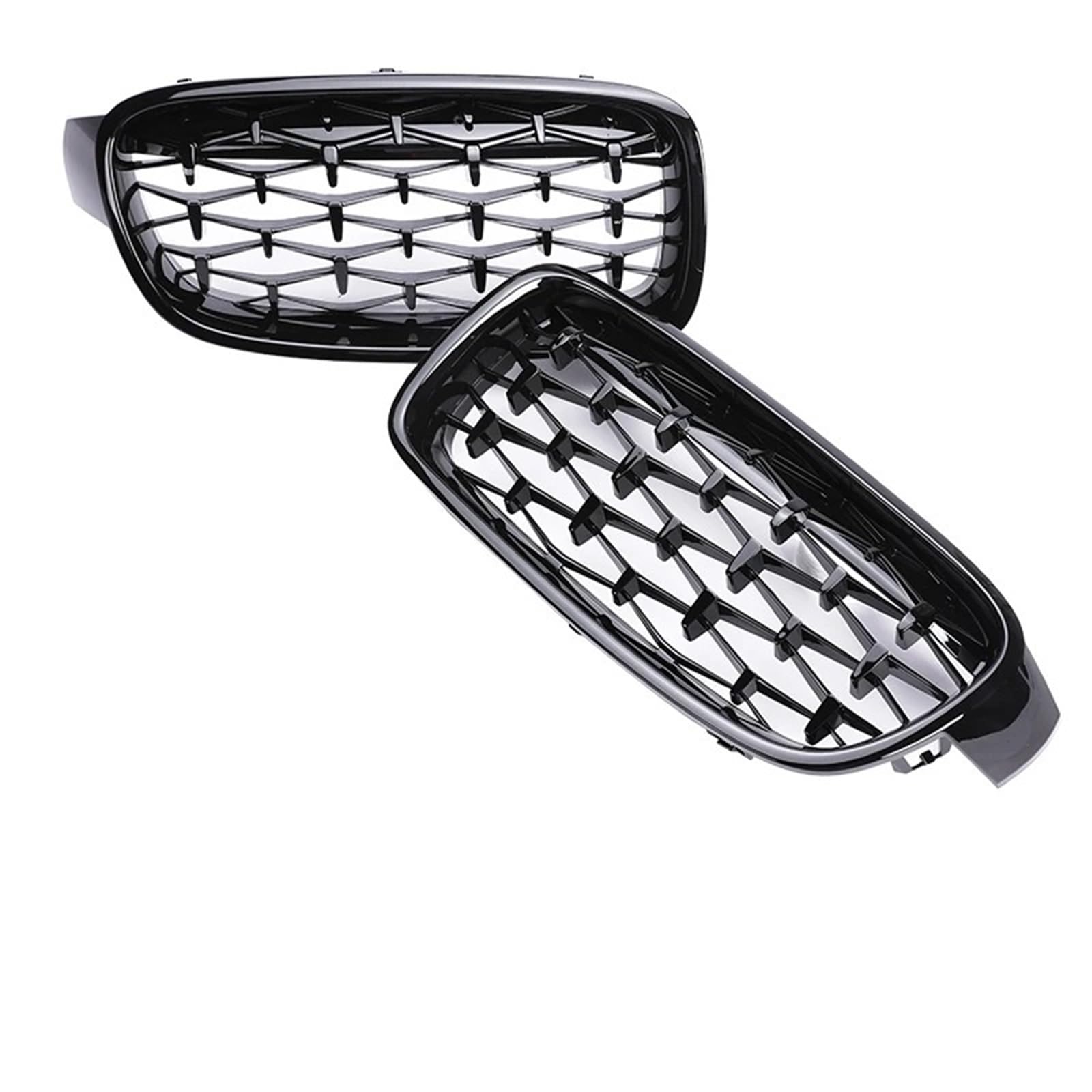 Nierengitter Grill Für 3er F30 F31 F35 2012-2019 Carbon Fiber Grill Facelift Racing Grille Niere Frontstoßstange Grill Zubehör Kühlergrill Vorne(All Black Diamond) von YUCHUJCGSS