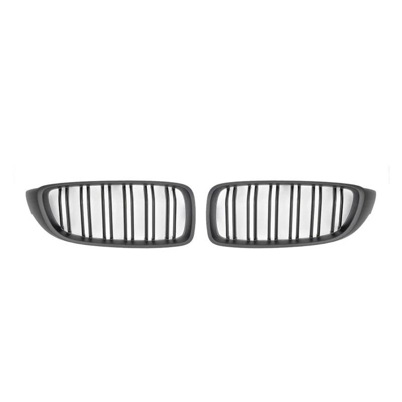 Nierengitter Grill Für 4 Series F32 F33 F36 Für M3 F80 Für M4 F82 2013-2019 Frontstoßstangengrill Grill Dual-Lamellen Glänzend Schwarz Zubehör Kühlergrill Vorne(Matte Black) von YUCHUJCGSS