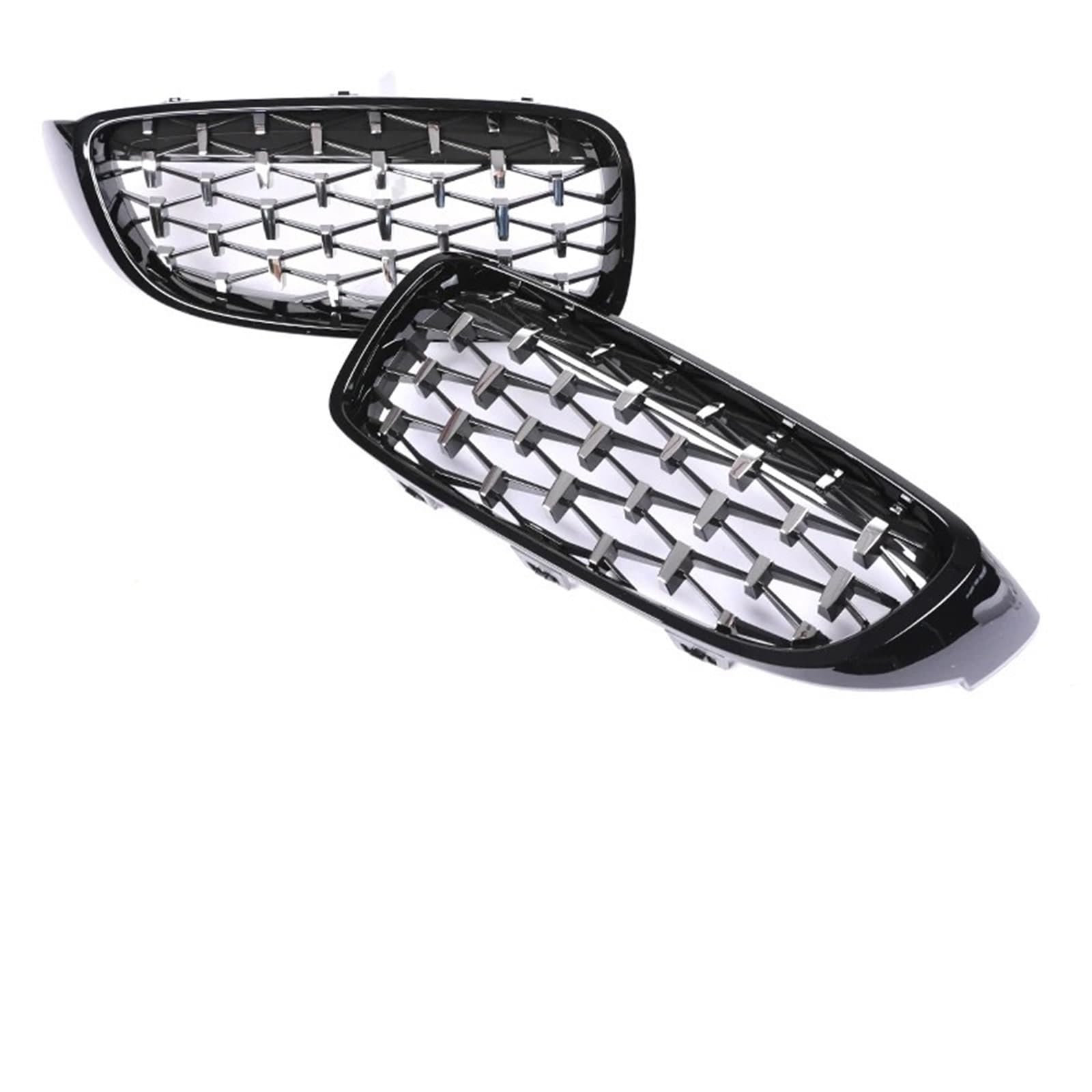 Nierengitter Grill Für 4er F32 F33 F36 F80 F82 2013-2020 Frontstoßstange Nieren Glanz Schwarz Carbon Racing Grill Refiting Grille Zubehör Kühlergrill Vorne(Diamond Black Sliver) von YUCHUJCGSS