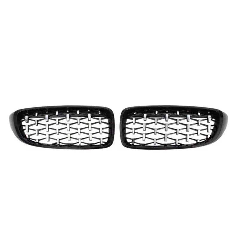 Nierengitter Grill Für 4er F32 F33 F36 Für M3 F80 Für M4 F82 2012-2019 Diamonds Style Frontstoßstange Racing Grill Dual-Lamellen-Zubehör Kühlergrill Vorne(Diamond-Black) von YUCHUJCGSS