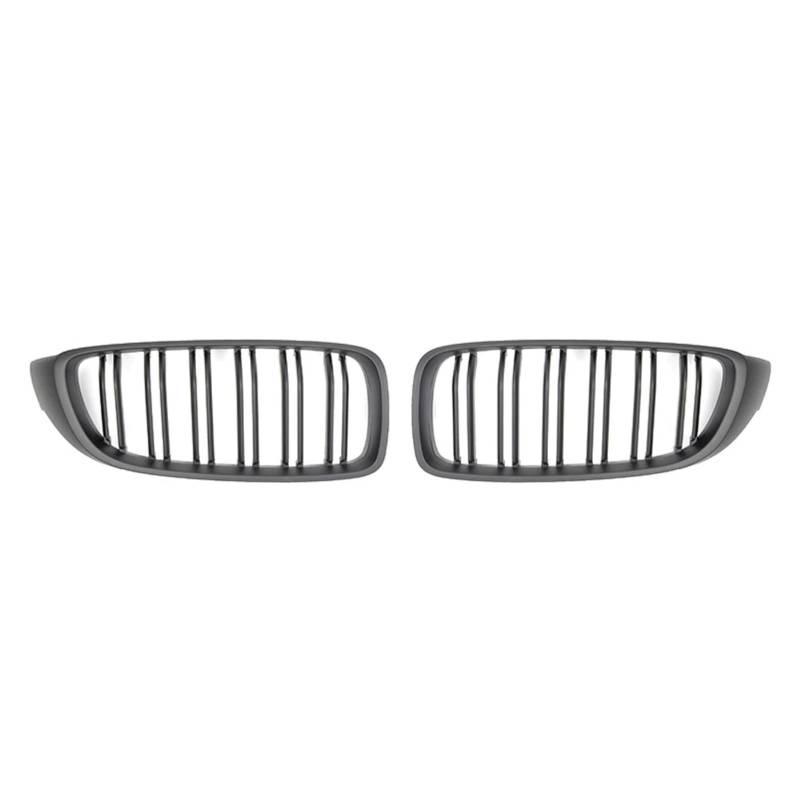 Nierengitter Grill Für 4er F32 F33 F36 Für M3 F80 Für M4 F82 2012-2019 Diamonds Style Frontstoßstange Racing Grill Dual-Lamellen-Zubehör Kühlergrill Vorne(Double-Matt Black) von YUCHUJCGSS