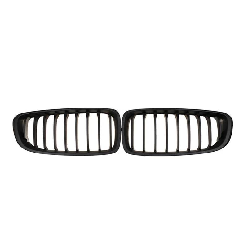 Nierengitter Grill Für 4er F32 F33 F36 Für M3 F80 Für M4 F82 2012-2019 Diamonds Style Frontstoßstange Racing Grill Dual-Lamellen-Zubehör Kühlergrill Vorne(Single-Matt Black) von YUCHUJCGSS