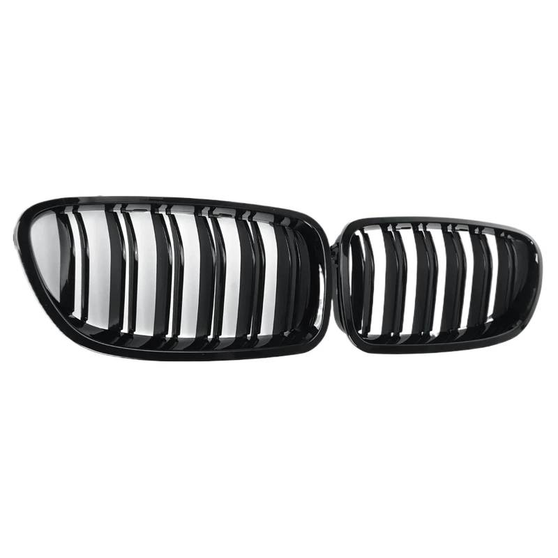 Nierengitter Grill Für 5 Series F10 F11 F18 520d 530d 540i 2010-2017 Auto Front Nieren Sport Grille 1 Paar Glanz Schwarz Dual Lamellen Racing Grill Kühlergrill Vorne von YUCHUJCGSS