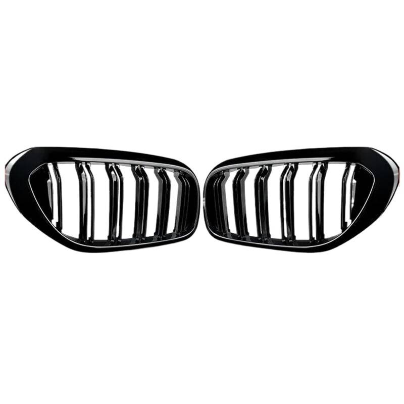 Nierengitter Grill Für 5 Series G30 G31 520i 530i 540i Für M5 2017-2020 Auto Frontstoßstange Racing Grille Doppellamellen Nierengrill Glänzend Schwarz Grille Kühlergrill Vorne(Glossy Black) von YUCHUJCGSS