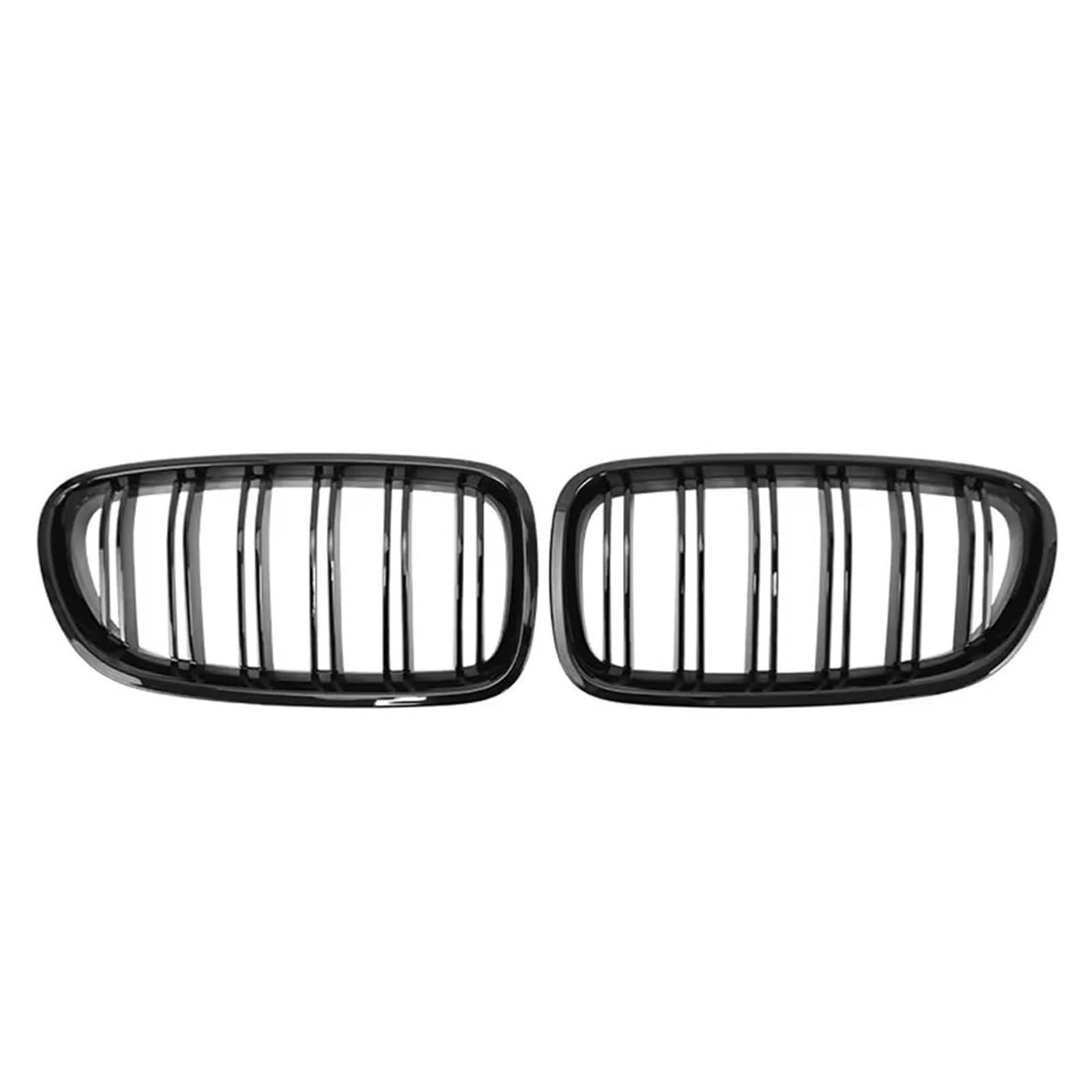 Nierengitter Grill Für 5er F10 F11 F18 2010-2017 528i 535i Doppellinien-Frontgrill Im Diamant-Rennstil Kühlergrill Vorne(Double-Glossy Black) von YUCHUJCGSS