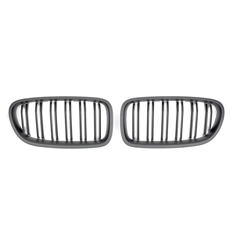 Nierengitter Grill Für 5er F10 F11 F18 2010-2017 528i 535i Doppellinien-Frontgrill Im Diamant-Rennstil Kühlergrill Vorne(Double-Matte Black) von YUCHUJCGSS