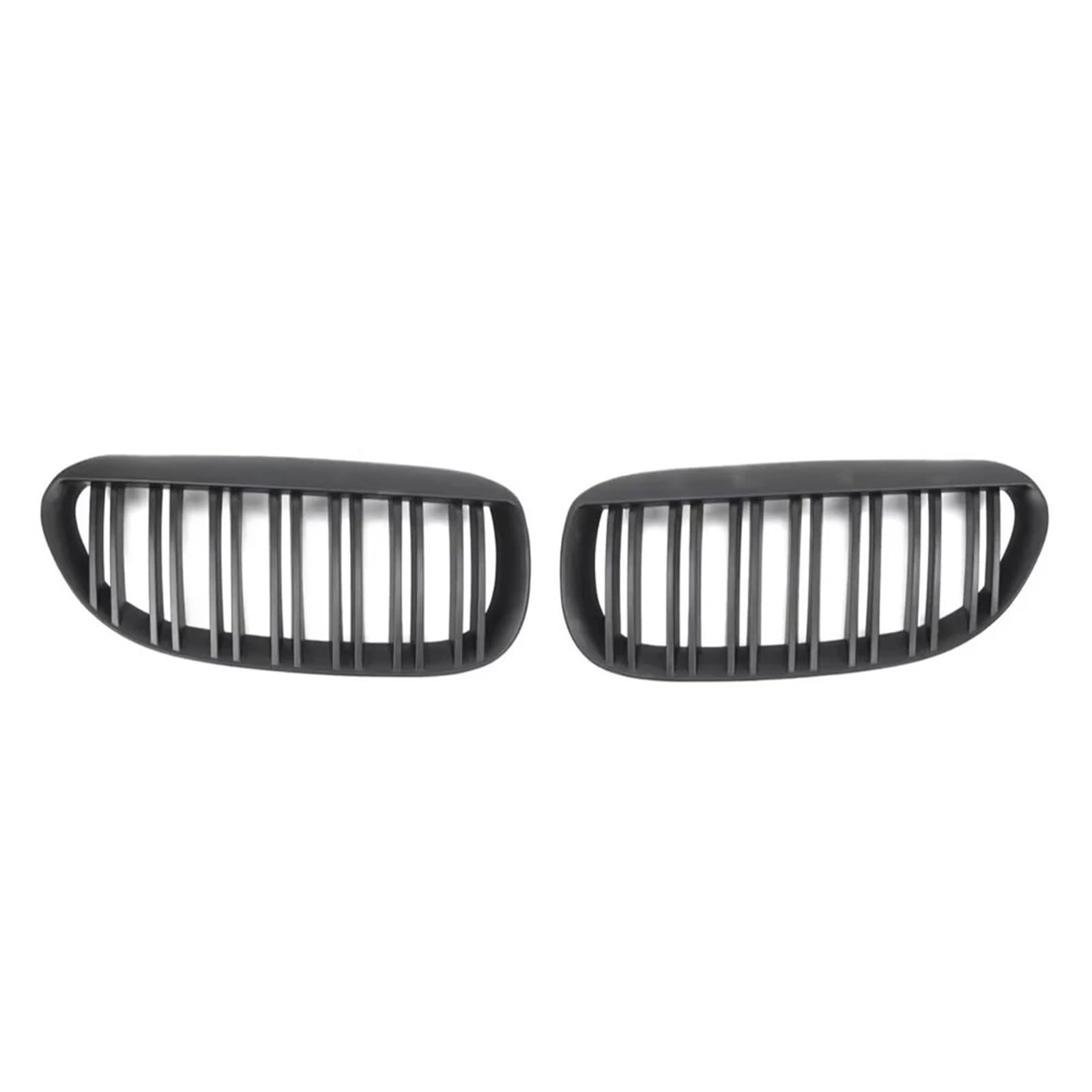 Nierengitter Grill Für 6er E63 E64 2004-2010 Glänzend Schwarz Single Line Style Auto Frontstoßstangengitter Mattes Renngrill-Zubehör Kühlergrill Vorne(Double-Matte Black) von YUCHUJCGSS