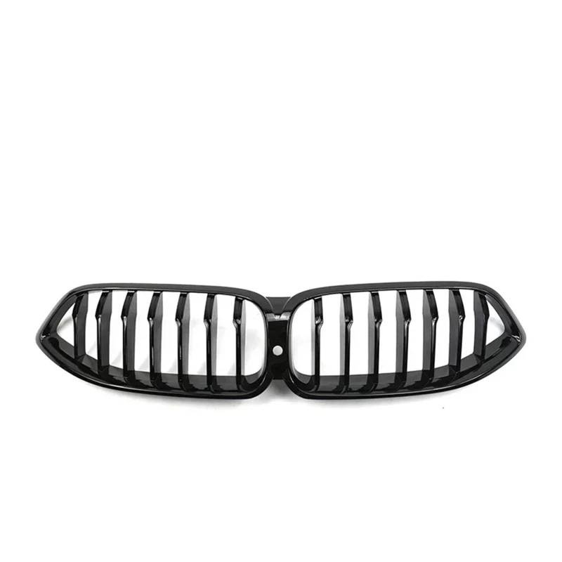 Nierengitter Grill Für 8 Series G14 G15 G16 2018-2022 Auto Frontstoßstange Nierenhaube Kühlergrill Piano Black Carbon Style Autozubehör Kühlergrill Vorne(Single Gloss Black) von YUCHUJCGSS