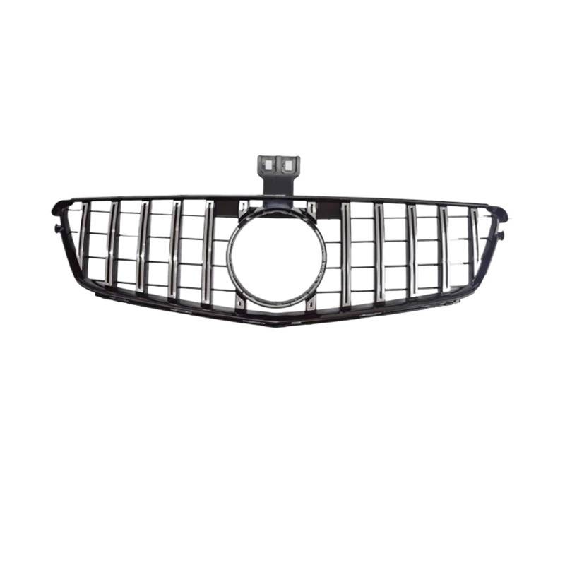 Nierengitter Grill Für Benz C W204 C43 2007-2014 C180 C200 C250 C300 Für AMG Für GT Frontstoßstangengrill Haubengrill Diamant-Tuning Kühlergrill Vorne(GT Silver) von YUCHUJCGSS