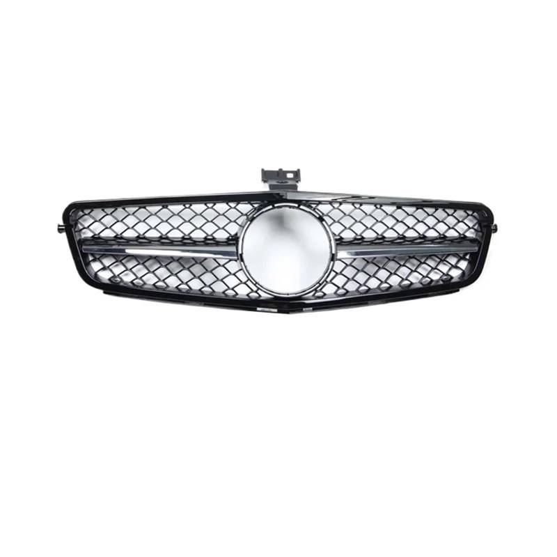 Nierengitter Grill Für Benz C W204 C43 2007-2014 C180 C200 C250 C300 Für AMG Für GT Frontstoßstangengrill Haubengrill Diamant-Tuning Kühlergrill Vorne(One Chrome) von YUCHUJCGSS