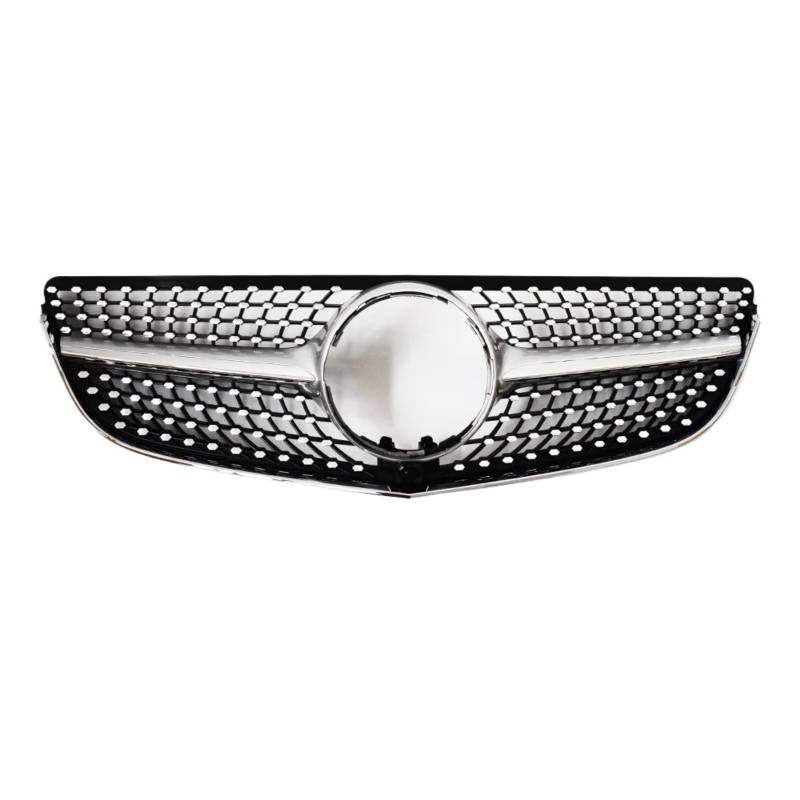 Nierengitter Grill Für Benz E Coupe W207 C207 A207 2009-2016 E200 E260 E320 E350 E400 E500 Stoßfänger Mesh Fronteinlass Grille Grill Styling Kühlergrill Vorne(13-16 Diamond Silver) von YUCHUJCGSS