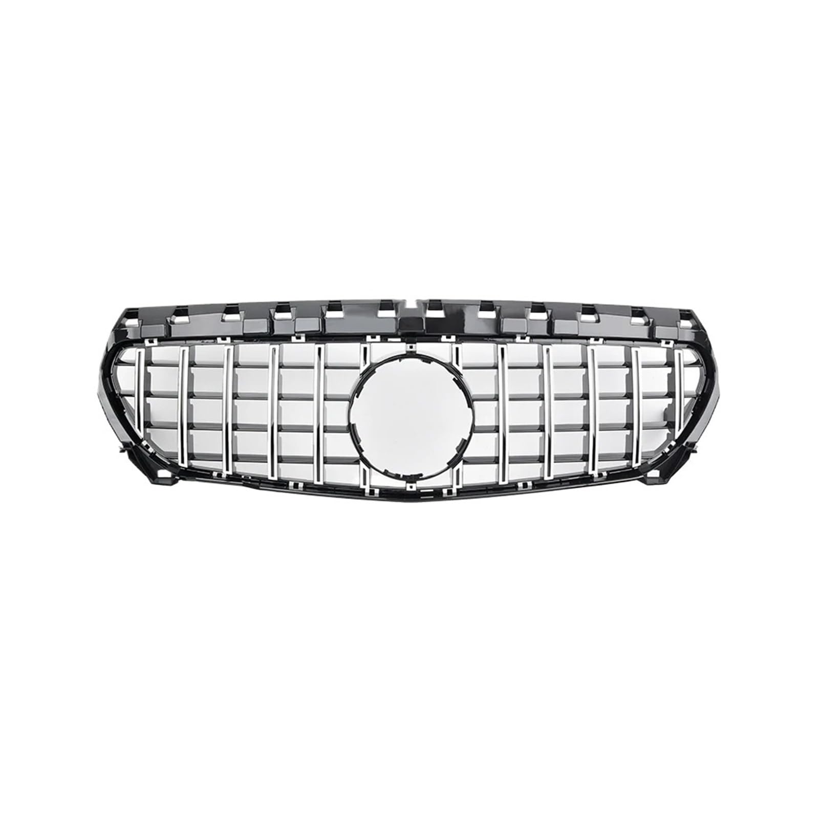 Nierengitter Grill Für Benz Für CLA-Klasse W117 2013-2019 Frontstoßstangengrill Sport Racing Grill GT Style Diamond Facelift ABS Autozubehör Kühlergrill Vorne(GT-Silver) von YUCHUJCGSS