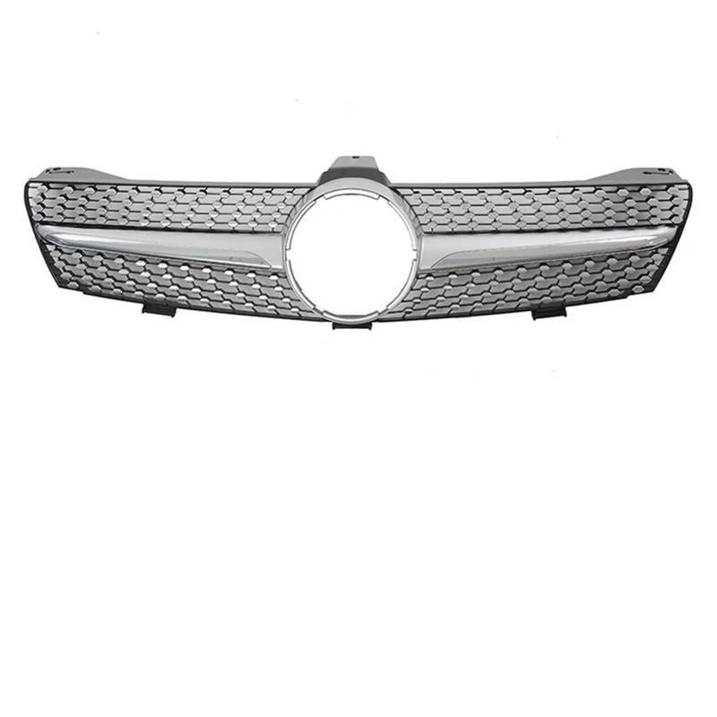 Nierengitter Grill Für Benz Für CLS-Klasse W219 CLS350 CLS500 2005-2008 Front Chrom Black Diamonds Style Stoßstangengrill Für AMG Style Oberer Kühlergrill Kühlergrill Vorne(Diamonds-Silver) von YUCHUJCGSS