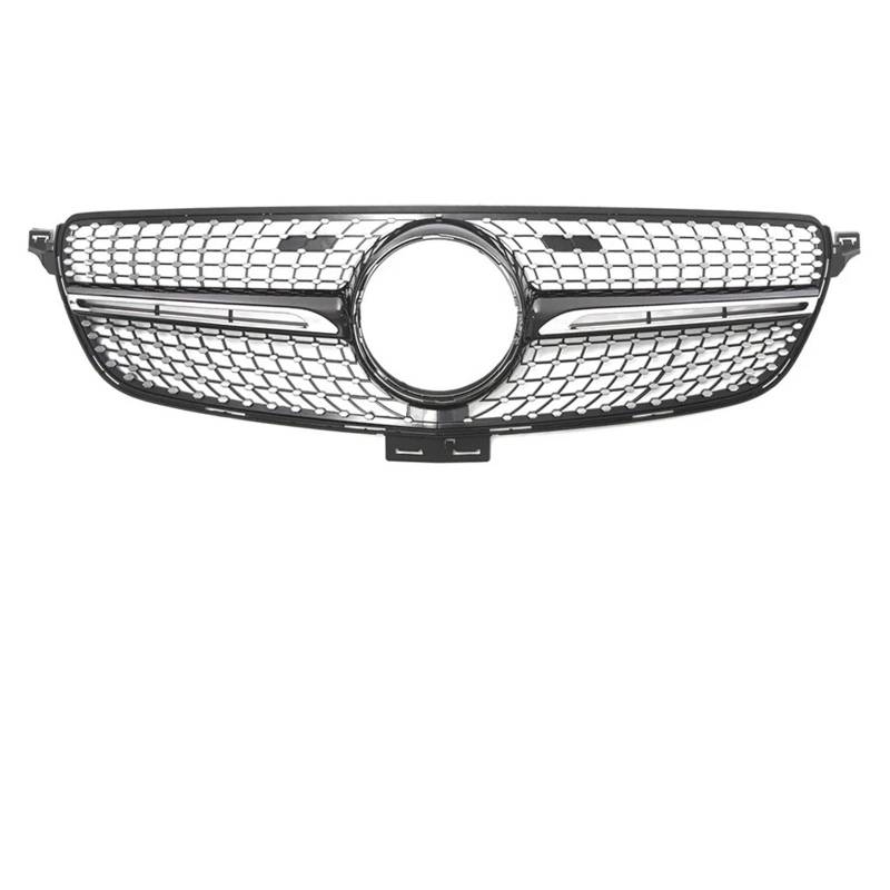Nierengitter Grill Für Benz Für GLE W166 GLE350 GLE400 GLE450 GLE500 2016-2019 Front Chrom Black Diamonds Style Stoßstangengrill Oberer Kühlergrill Kühlergrill Vorne(Diamonds-Black) von YUCHUJCGSS