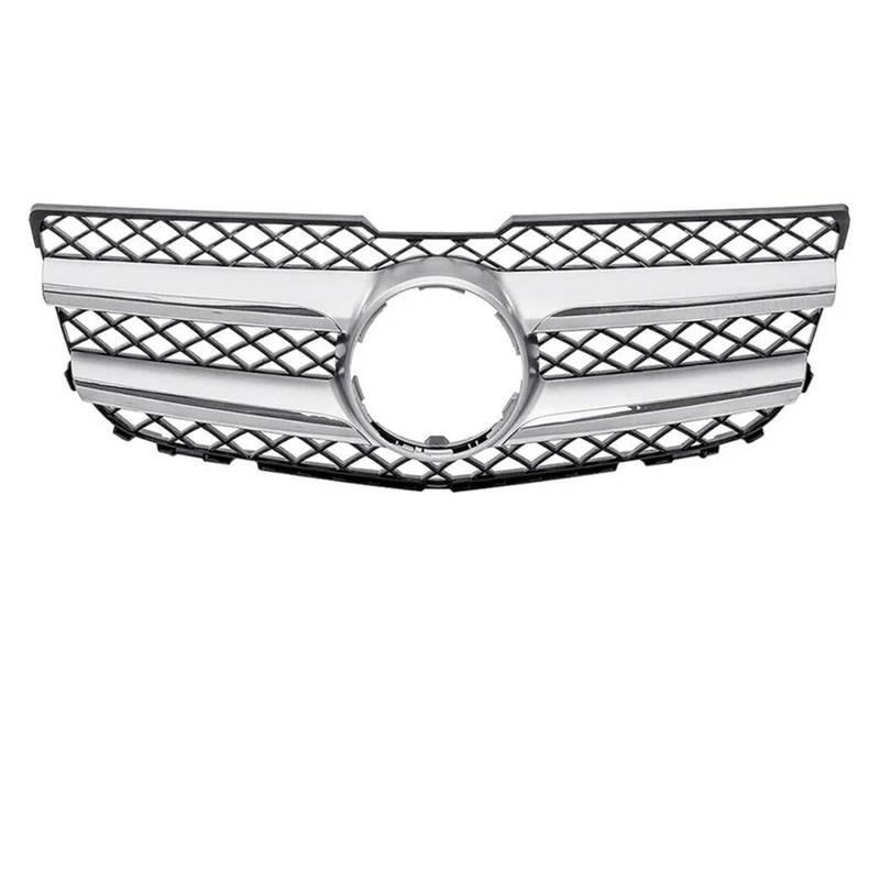 Nierengitter Grill Für Benz Für GLK-Klasse X204 2013-2015 GLK250 GLK300 GLK350 Für GTR Style Oberer Kühlergrill Black Diamonds Style Racing Grilles Kühlergrill Vorne(Chrome Silver) von YUCHUJCGSS