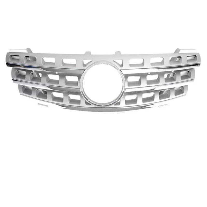Nierengitter Grill Für Benz ML-Klasse W164 2005-2008 ML320 ML350 ML500 Chrom Silber Für AMG Stil Front Racing Grille Front Stoßstange Grille Kühlergrill Vorne(A*MG-Chrome Silver) von YUCHUJCGSS