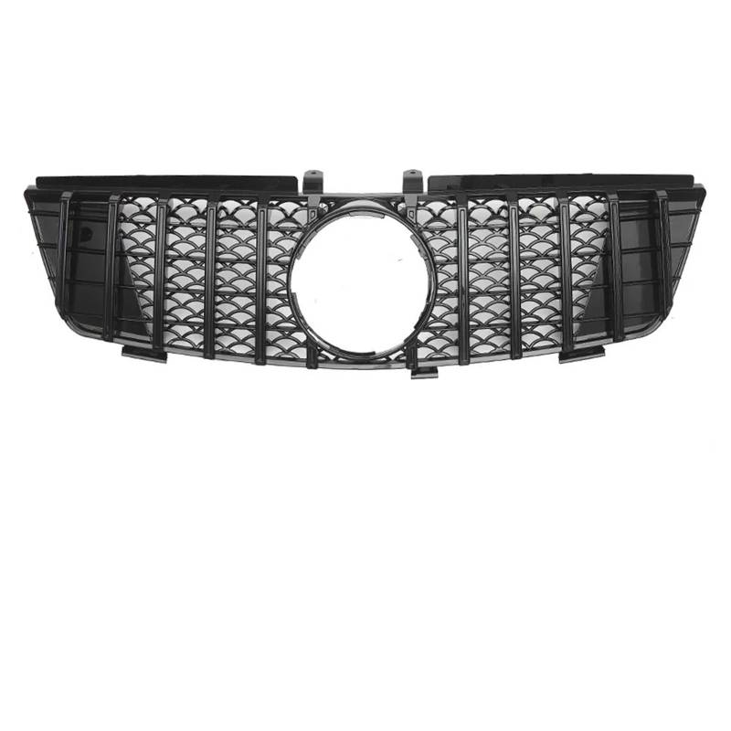 Nierengitter Grill Für Benz ML-Klasse W164 2005-2008 ML320 ML350 ML500 Chrom Silber Für AMG Stil Front Racing Grille Front Stoßstange Grille Kühlergrill Vorne(G*T-Chrome Black) von YUCHUJCGSS