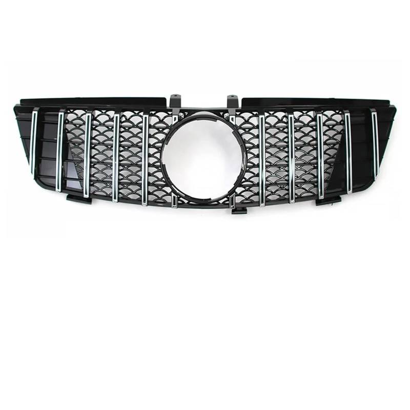 Nierengitter Grill Für Benz ML-Klasse W164 2005-2008 ML320 ML350 ML500 Chrom Silber Für AMG Stil Front Racing Grille Front Stoßstange Grille Kühlergrill Vorne(G*T-Chrome Silver) von YUCHUJCGSS