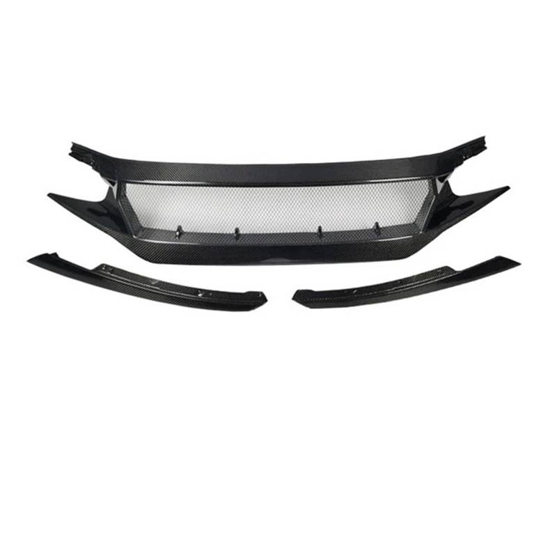 Nierengitter Grill Für Civic 10th FK7 FK8 Type-R Fiberglas-Frontstoßstangengrill Rennwagenzubehör FC JS N1 Style Air Intake Grille Motorhaube Kühlergrill Vorne(Carbon Fibre) von YUCHUJCGSS