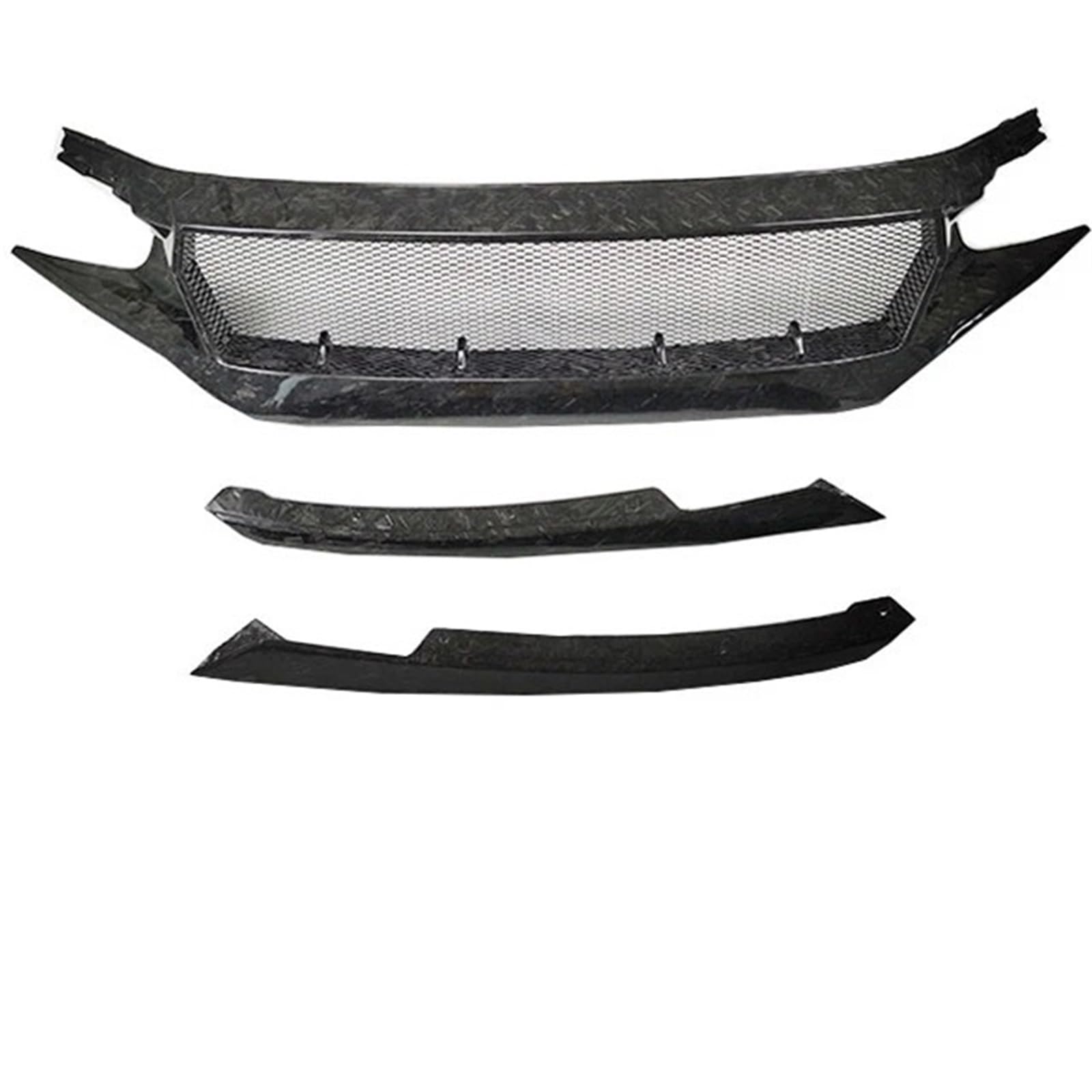 Nierengitter Grill Für Civic 10th FK7 FK8 Type-R Fiberglas-Frontstoßstangengrill Rennwagenzubehör FC JS N1 Style Air Intake Grille Motorhaube Kühlergrill Vorne(Forge) von YUCHUJCGSS