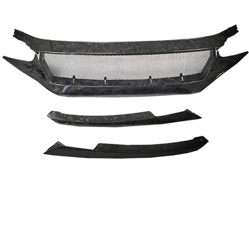 Nierengitter Grill Für Civic 10th FK7 FK8 Type-R Fiberglas-Frontstoßstangengrill Rennwagenzubehör FC JS N1 Style Air Intake Grille Motorhaube Kühlergrill Vorne(Forge) von YUCHUJCGSS