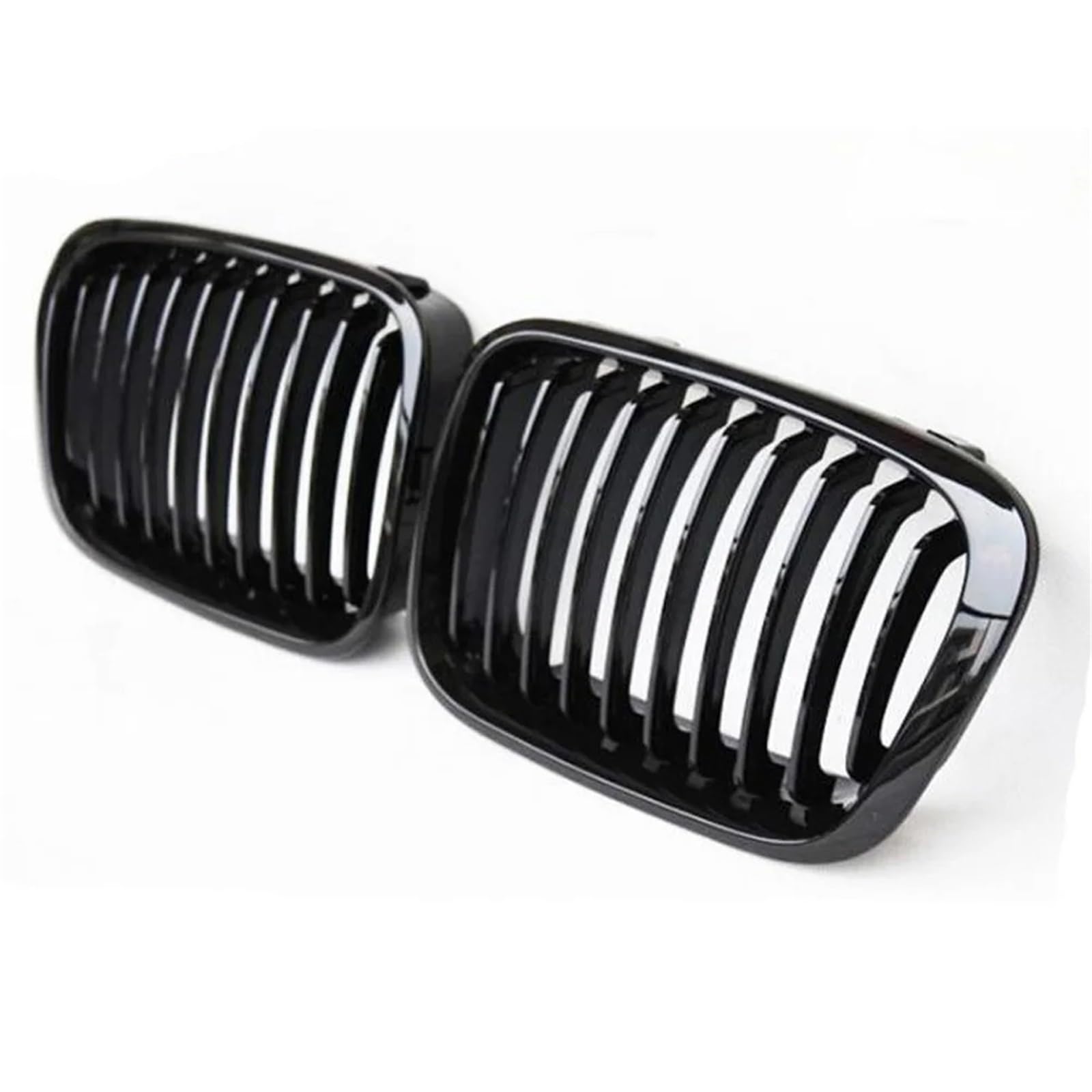 Nierengitter Grill Für E46 4 Tür 1998 1999 2000 2001 Glanz Schwarz Front Niere Kühlergrill Lamellen Stil Grill Auto Styling Kühlergrill Vorne(Gloss Black) von YUCHUJCGSS