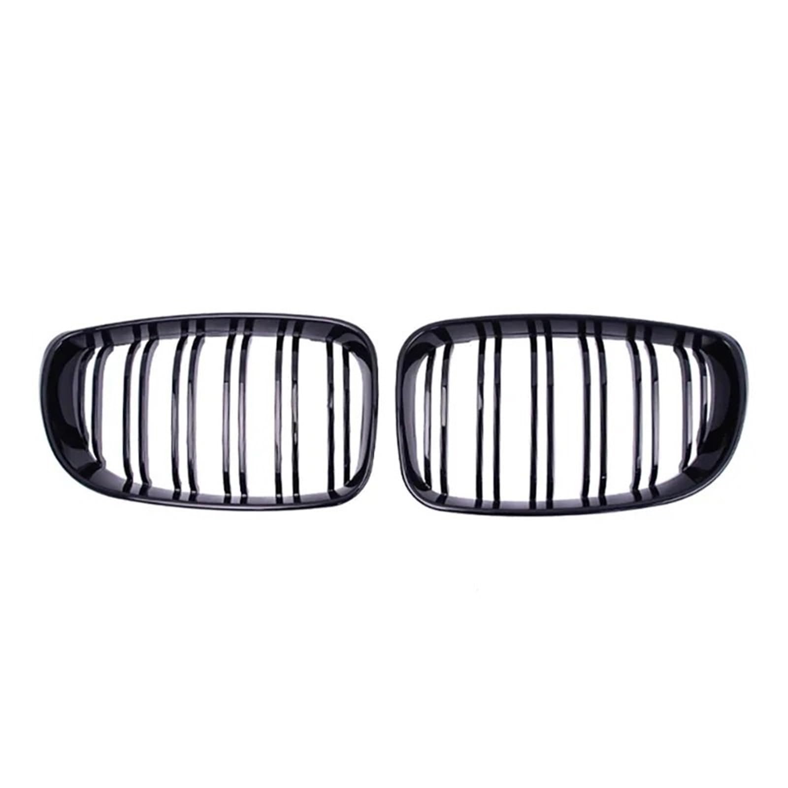 Nierengitter Grill Für E81 E87 E82 E88 120i 128i 130i 1er-Serie 2004–2011 Auto-Styling Doppellamellen Frontnierengrill Racing Grills Ersatz Kühlergrill Vorne(Gloss Black 07-11) von YUCHUJCGSS