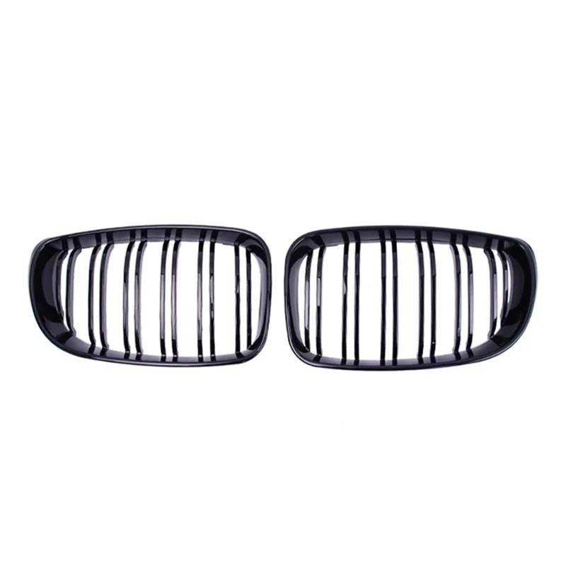 Nierengitter Grill Für E81 E87 E82 E88 120i 128i 130i 1er-Serie 2004–2011 Auto-Styling Doppellamellen Frontnierengrill Racing Grills Ersatz Kühlergrill Vorne(Gloss Black 07-11) von YUCHUJCGSS