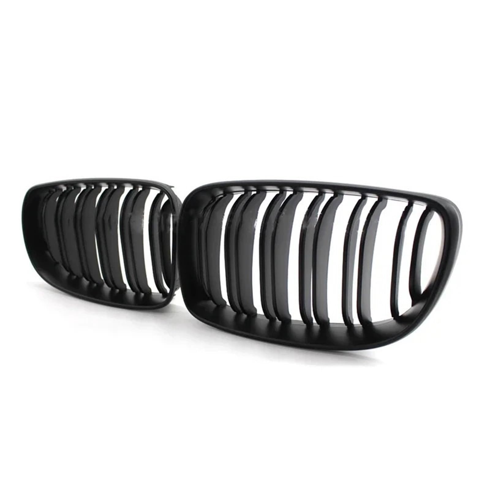 Nierengitter Grill Für E81 E87 E82 E88 120i 128i 130i 1er-Serie 2004–2011 Auto-Styling Doppellamellen Frontnierengrill Racing Grills Ersatz Kühlergrill Vorne(Matte Black 07-11) von YUCHUJCGSS