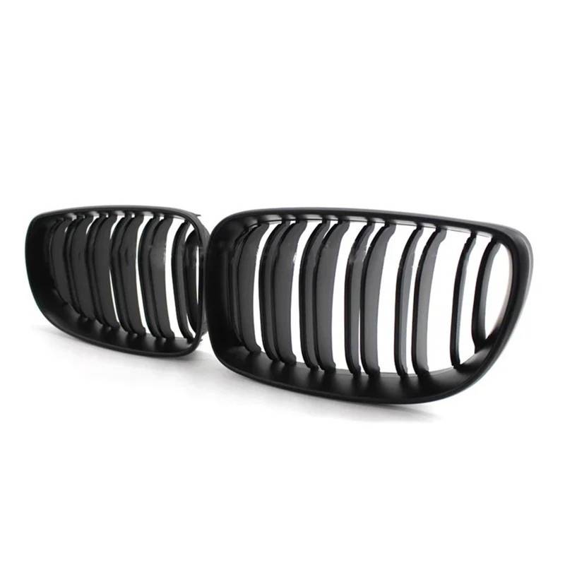 Nierengitter Grill Für E81 E87 E82 E88 120i 128i 130i 1er-Serie 2004–2011 Auto-Styling Doppellamellen Frontnierengrill Racing Grills Ersatz Kühlergrill Vorne(Matte Black 07-11) von YUCHUJCGSS