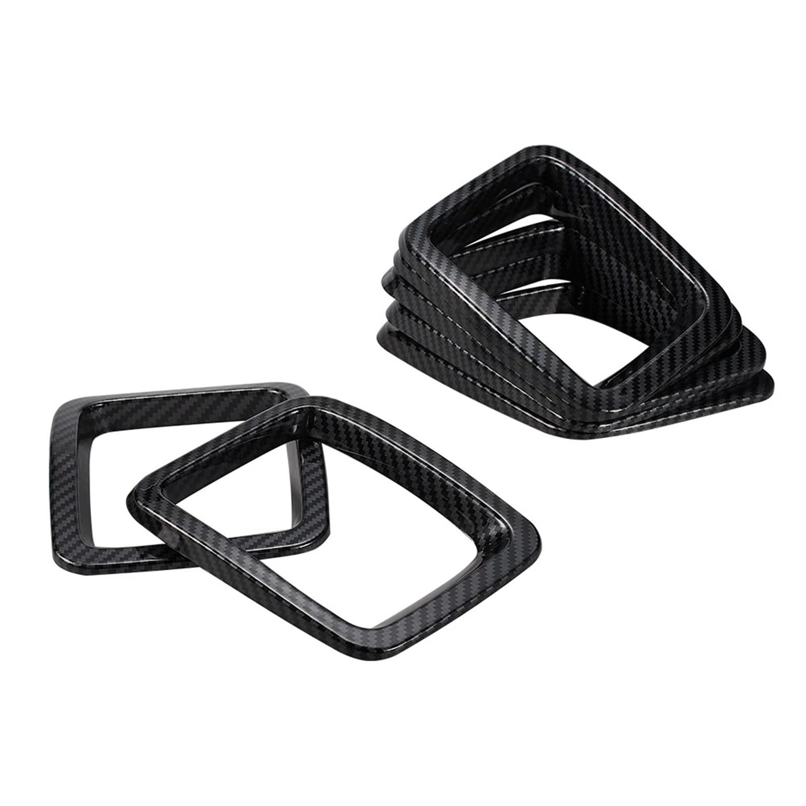 Nierengitter Grill Für Jeep Für Compass 2017-2020 Frontgrilleinsatz Grillabdeckung Kohlefaser Schwarz Frontgrill Mesh Einsätze Abdeckrahmen Kühlergrill Vorne(Carbon Fiber Black) von YUCHUJCGSS