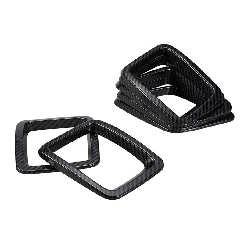 Nierengitter Grill Für Jeep Für Compass 2017-2020 Frontgrilleinsatz Grillabdeckung Kohlefaser Schwarz Frontgrill Mesh Einsätze Abdeckrahmen Kühlergrill Vorne(Carbon Fiber Black) von YUCHUJCGSS