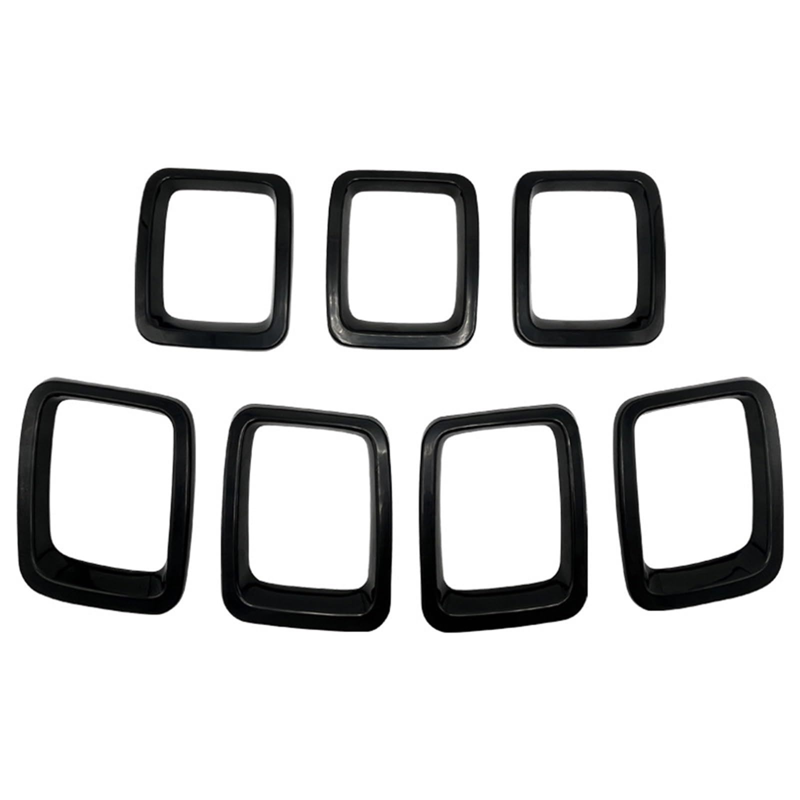 Nierengitter Grill Für Jeep Für Compass 2017-2021 Autozubehör Kühlergrillabdeckung Grillringeinsätze Rahmenverkleidungen Kit Kunststoffbelüftung Kühlergrill Vorne(Black unpainted) von YUCHUJCGSS