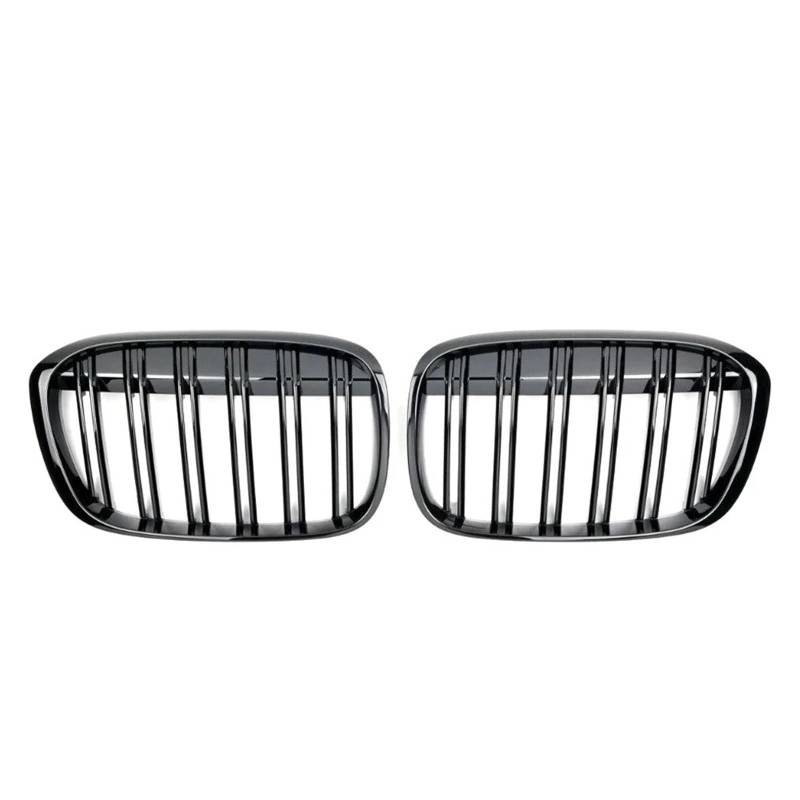 Nierengitter Grill Für X1 F48 F49 2016–2019 Glänzend Schwarze Diamanten Frontstoßstangen-Nierengitter Glänzende Obere Gitter Im Linienstil Kühlergrill Vorne(Double-Glossy Black) von YUCHUJCGSS