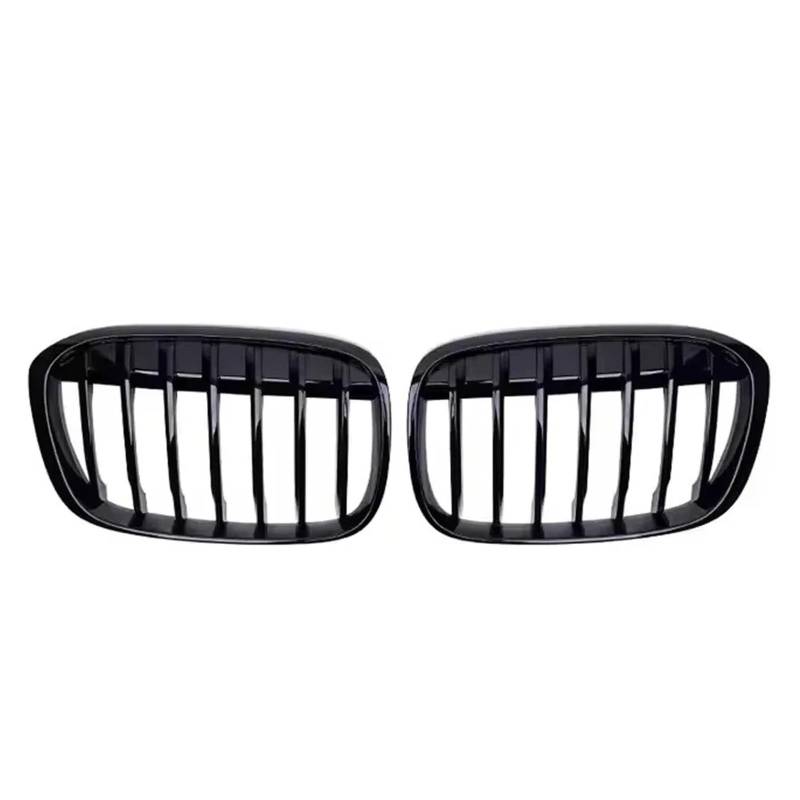 Nierengitter Grill Für X1 F48 F49 2016–2019 Glänzend Schwarze Diamanten Frontstoßstangen-Nierengitter Glänzende Obere Gitter Im Linienstil Kühlergrill Vorne(Single-Glossy Black) von YUCHUJCGSS