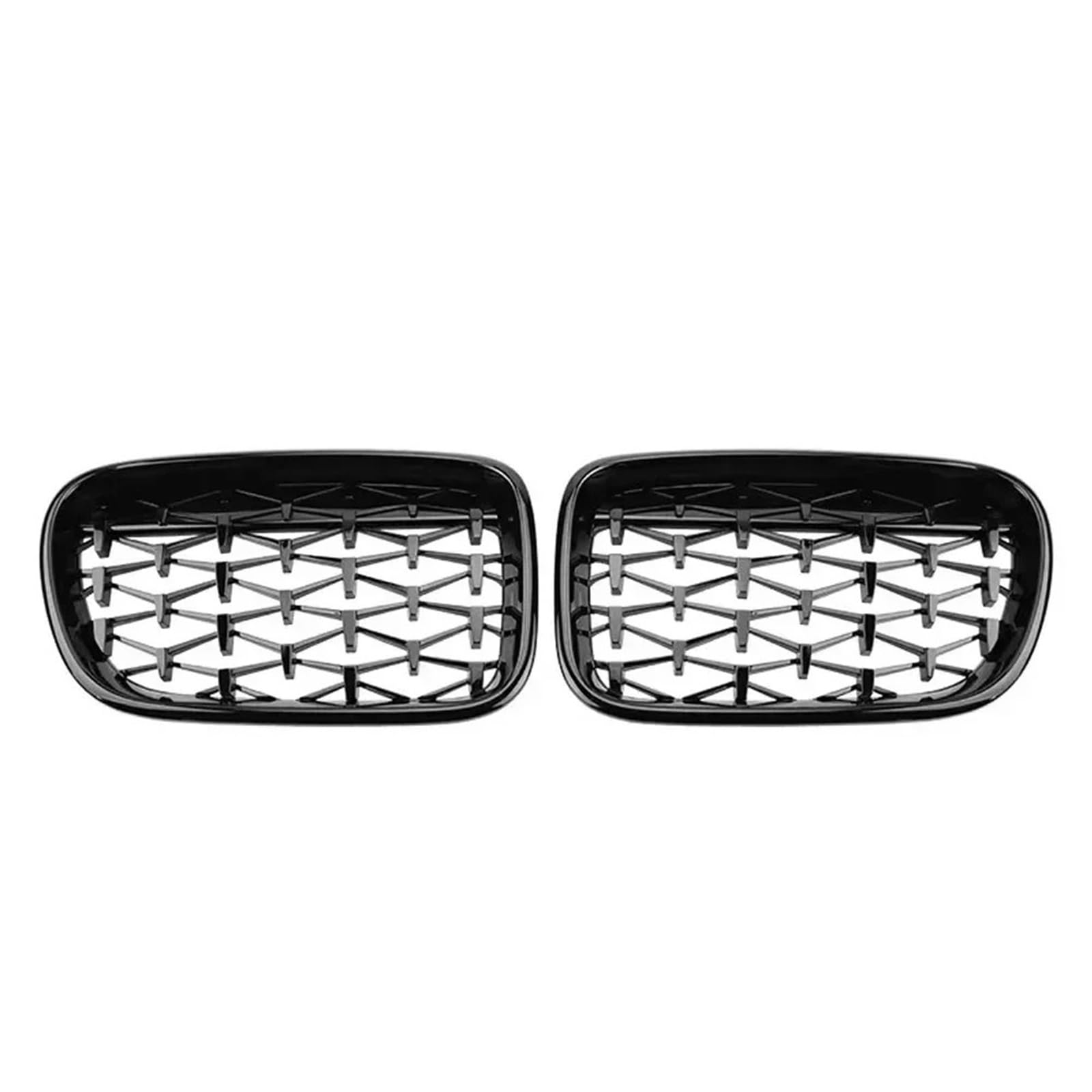 Nierengitter Grill Für X3 F25 2010-2013 Chrom-Silber-Diamanten-Frontstoßstangen-Haubengitter Einzel- Und Doppellinien-Stil Obere Gitter Kühlergrill Vorne(Diamond-Glossy Black) von YUCHUJCGSS
